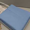 Mueller Ultratemp King Size Sheets Set, Super Soft 1800, 6 Piece, Deep Pocket up to 16" Cooling Sheets King Size, Transfers Heat, Breathes Better, Hypoallergenic, Wrinkle, Denim