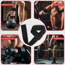 FitBeast Aluminum Exercise Handles & Lifting Straps Set - Replacement Gym Handles for Cables Machine, Pulley System, Strength Trainer, Pull Down Workout Handles, Pilates, Home Gym Cable Attachments (Black)