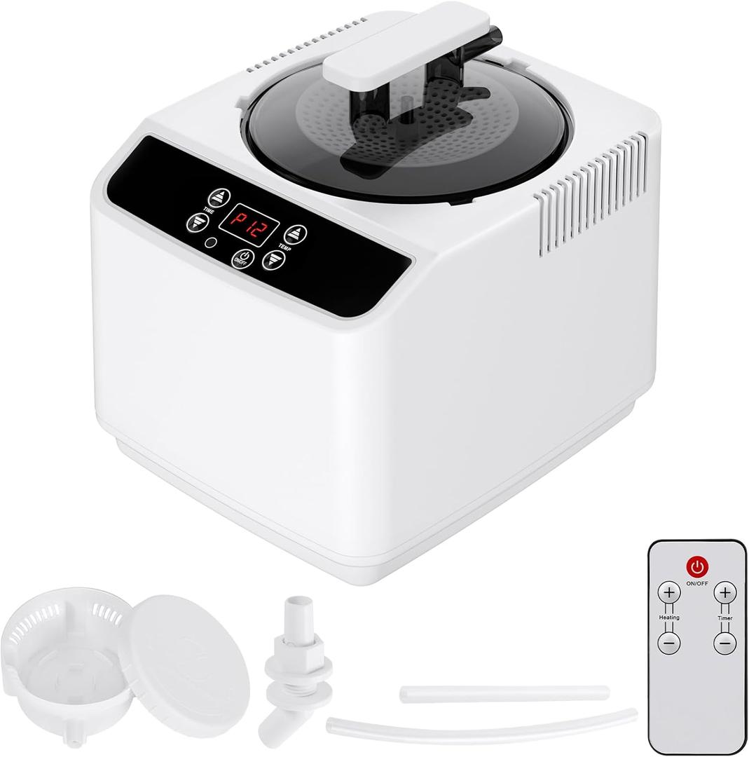 Larger Sauna Steamer 3L, 1000W Portable Sauna Steam Machine with Remote Control - Fast Heating Home Spa Unit, 12 Levels