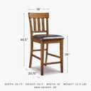 Signature Design by Ashley Ralene Traditional 26" Counter Height Faux Leather Seat Barstool, 2 Count, Brown
