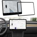 frani Screen Frame Protector Black Designed for Tesla Model 3 (2025-2017), Tesla Model Y (2025-2020),Interior Decor Accessories for Tesla Model Accessories