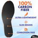 EstCarbon - Carbon Fiber Insole - 1 pc, Men 9.5, Women 10-10.5 - Unisex Orthotic Shoe Insert - Stiff Foot Plate - Turf Toe, Hallux Rigidus, Flat Feet, Plantar Fasciitis, Mortons Extension