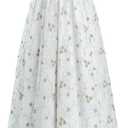 Regency Dresses for Women V-Neck Empire Waist 1800s Victorian Dress Costume Ball Gown, Floral, Small