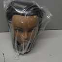 Traininghead 100% Real Hair Mannequin Head Training Head Cosmetology Doll Head Manikin Practice Head Hairdresser With Free Clamp Holder Female (Black Hair B) (14 Inch (Pack of 1))