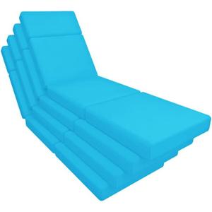 Chaise Lounge Cushions Outdoor, 72 x 21 x 4 Inch Lounge Chair Cushions for Outdoor Furniture - Waterproof Lounge Patio Replacement Cushion, 4In Fade-Resistant ThickPatio Chaise Lounge Cushion (Lake Blue)