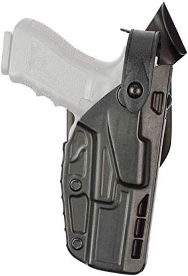 Safariland 7360 7TS ALS/SLS Mid-Ride Duty Rated Level III Retention Holster (SIG P320 9/40 X300U, SafariSeven Plain Black)