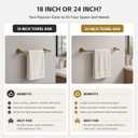 Industrial 24 Inch Towel Bar, Wall Mount Holder, Champagne Gold