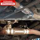 Exhaust Flex Pipe, 2.5''x 4''Stainless Steel Heavy Duty Exhaust Flex Pipe, Double Braid Exhaust Flex Tube, Overall Length 8''