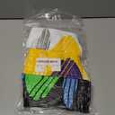 MAKABO Men's Cushioned Athletic Socks 3-Pack, Cushioned Crew Socks with Arch Compression for Sports (5-8, Black/White/Yellow/Multicolor -3m)