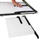 Japard Guillotine Paper Cutter Heavy Duty Slicer Trimmer for Classroom Office with Safety Guard Blade Lock with Metric/Imperial Guide 12 Sheets Capacity A3