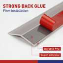 Garage Door Seal Strip Top and Sides Seal 34.4 FT Rubber Weather Stripping Replacement Soft and Hard Composite, Weatherproofing Universal Sealing, Grey