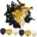 Milisten Balloon Arch for Graduation 1 Set Black Gold Balloons for Party Decorations