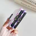 Compatible with iPhone 14 Pro Max Case Cute Aesthetic Checkerboard Checkered Phone Case for Women Girl Shockproof Slim TPU and Hard PC Protective Cover (Purple)