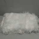 MIULEE Fluffy Rug Soft Shaggy Faux Fur Area Rug Luxury Plush Cloud Shape Carpet for Christmas Decor Bedroom Living Room Sofa Chair 2 x 3 Feet, White