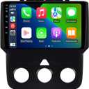 Radio for Dodge Ram 1500 2500 3500 2013 2014 2015 2016 2017 2018 2019 w/Manual AC Car Stereo Upgrade Dash Kit, 8-Core 2+32GB Android 13 9" Touch Screen with Car-Play Android Auto