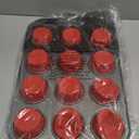 Boxiki Kitchen Non-Stick 12 Cup Silicone Muffin Pan With Steel Frame - BPA Free, Non-Toxic, Anti-Warp, Durable & Easy to Pop Silicone Muffin Tin - Perfect Cupcake Pan