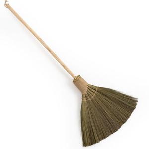 TTS For Home Handmade Whisk Sweeping Broom - Vietnamese Straw Soft Broom - Large Long Broom with Wooden Handle - Broom Decorative - 46.46 inch Length, Pack of 2