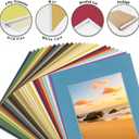 Golden State Art, 25 Pack 16x20 Mixed Colors Picture Mat for 11x14 Photos