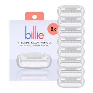 Billie Womens Razor Refill Blades 5-Blade Cartridges - 8 count