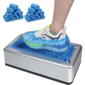 Automatic Shoe Cover Dispenser Machine with 200pcs Disposable Covers - Waterproof, Non-Slip Reusable for Home, Office, Hospital - Heavy Duty Shoe Cover Machine for Indoor Use, Easy to Install
