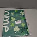 Welcome St. Patrick's Day Green Shamrocks Clovers House Flag Large Burlap 28X40 Inch Vertical Double Sided Outside Yard Holiday Outdoor Farmhouse Decoration