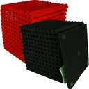 52 Pack Black red 1" x 12" x 12" Acoustic Wedge Studio Foam Sound Absorption Wall Panels