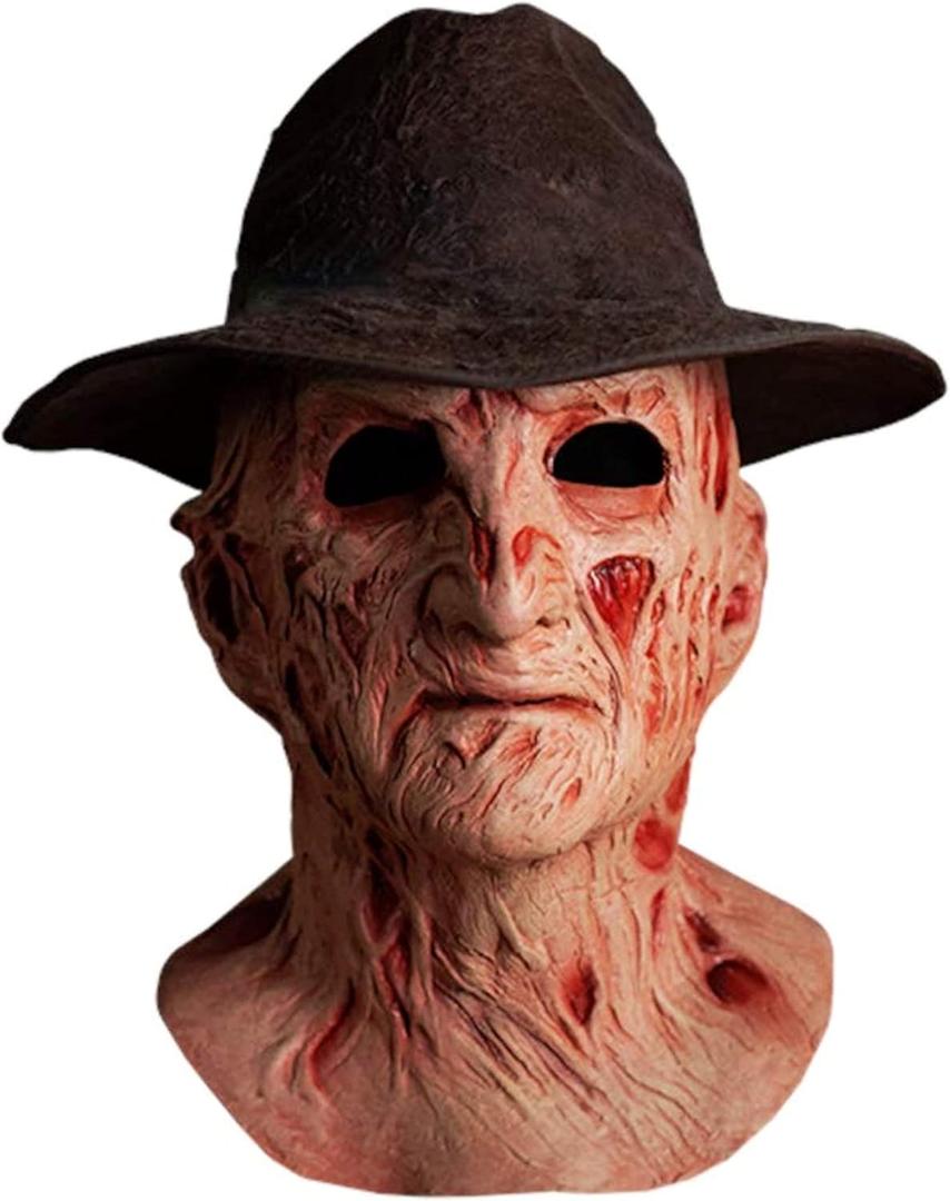 A Nightmare On Elm Street 4 Freddy Adult Latex Costume Mask w/Hat