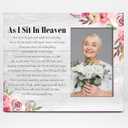 Orchroma As I Sit in Heaven Memorial Picture Frame,in Memory of Loved One Gifts,Bereavement Condolences Gifts,4x6 Photo Frame