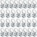 Hotop 10 Pcs Single Stud Fitting L Track 4,000LB Capacity with Stainless Steel Round Ring Aluminum Keeper Cargo Control for Airline Track Logistic Installation