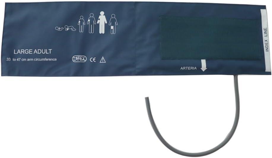 Generic Blood Pressure Cuff Single Tube Soft Material Blue Color nibp Cuff Arm Cuff (Large Adult)
