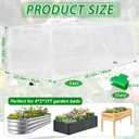 2 Pack Garden Netting for Raised Beds, 4x2FT Raised Bed Plant Covers for Garden Protection, Fine Mesh Bird Netting Pest Barrier Screen with Drawstring and Clips for Protecting Vegetables Fruits Crops