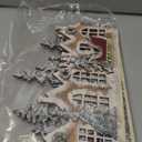 Chunful Wooden Christmas Village Decor Rustic Wood Merry Christmas Sign Snowy Winter Assembly Art Craft Set with Vintage Sleigh Pine Farmhouse Xmas Party Centerpiece for Mantle Window Table Home Decor