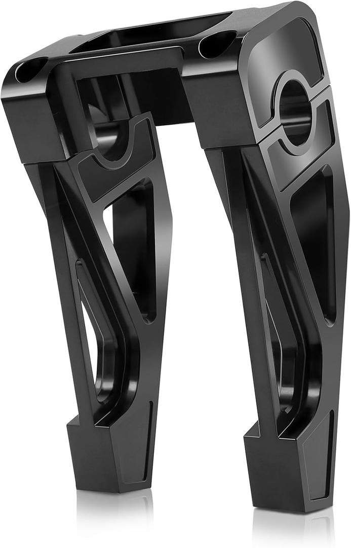 6" Tall Pullback Handlebar Risers 1.0" Clamping CNC One-Piece Black Fit for Harley Dyna Sportster M8 Softail Street Bob Low Rider ST Standard FXST FXBB FXBBS FXLRS FXLRST 2018-2025