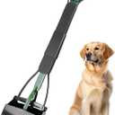 Pooper Scooper, Large Pooper Scooper for Dogs Heavy Duty, Dog Pooper Scooper with Long Handle & High Strength Durable Spring, Foldable Dog Poop Pick Up (32-inch) (Dark Green)