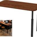 CycleCrew Large L-Shaped Desk Extension, 47.2" L Freestanding Desk Extender with Adjustable Height, Full-Size Tabletop Extension for Existing Desk, Space Saving Workstation Expansion for Home Office, 47.2 inches x 23.6 inches x 35.4 inches
