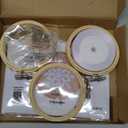 Roowest 6 Sets Winter Embroidery Kits for Beginners Adults Winter Snowflakes Cross Stitch Embroidery Ornament Kit DIY Craft Needlepoint Sets with Pattern Instructions Thread Needle Ribbon(Tan)