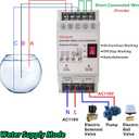 Automatic Water Level Controller AC 110V Liquid Level Sensor Detector Pump Float Switch Control Relay with 6.5ft Detector GL-1