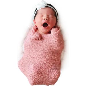 Newborn Photography Props Stretch Newborn Photography Wrap Blanket for Baby Boys Girls Posing Photo Shoot Props, Full
