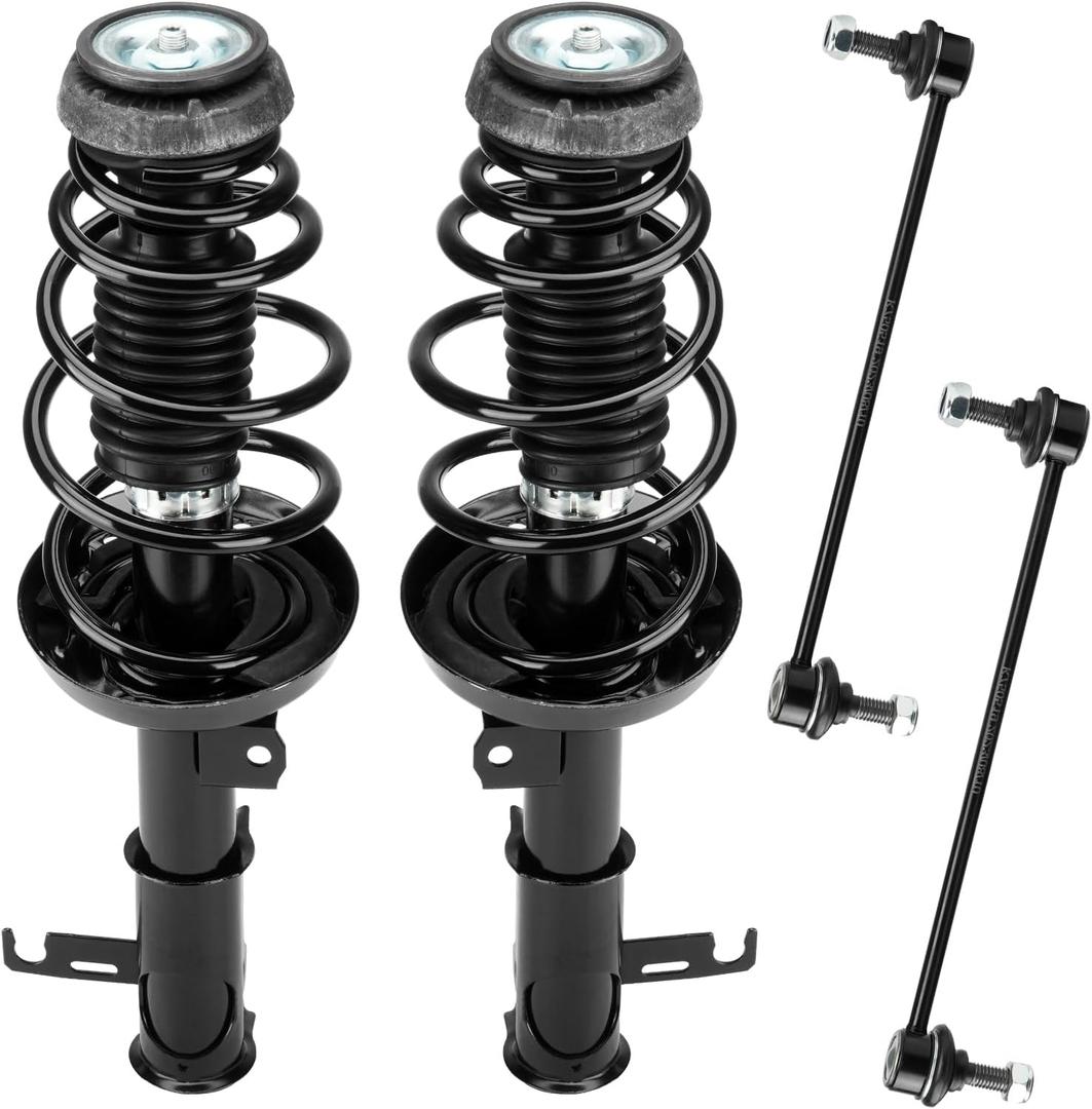 Front Spring Strut & Sway Bar Links for Buick Verano 2.4L L4 2012 2013 2014 2015 2016 2017, Coil Struts Shock Absorber Replace for 172664, 172663, K750519 (4pc)