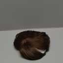 RemeeHi Clip on Curly Wavy Synthetic Top Wiglet Hairpieces for Thinning Loss Hair Topper Hairpieces with Bangs for Women Light Brown 18 inch(Thin)