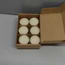 Pure White Beeswax Votive Candles-6 Pack Natural Votives Set for Home Room Decor Party Wedding Spa Gift, 12 Hours Burn