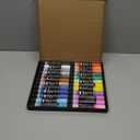 Nicpro Candle Wax Pen, 24 Colors 3D Candle Paint Include Glitter Silver Gold, Safe DIY Candle Making & Painting Kit, Dry Fast Vibrant Colors Wax Paint for Birthday Holidays Wedding Party (1 oz, 30 ml)