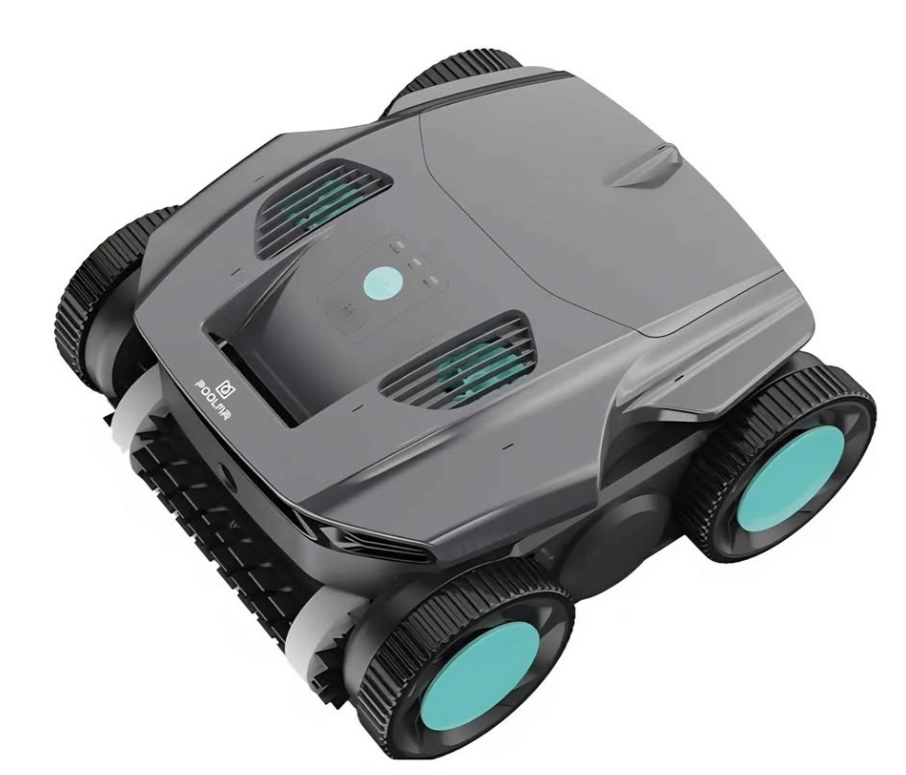 Cordless Robotic Pool Cleaner, Pool Vacuum for Inground Pools, Wall Climbing, 120 Min Runtime, Quad-Motor, Powerful Suction, Automatic Pool Vacuum for In Ground Pool Up to 1500 sq. ft, Grayblack