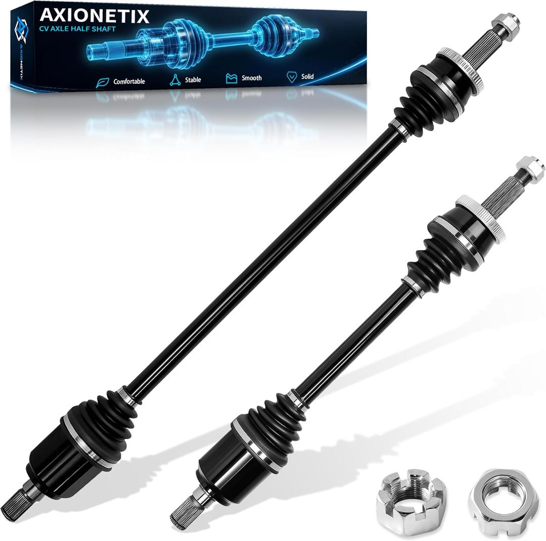 Set of 2 Front CV Axle Shaft Assemblies for 2015-2019 Hyundai Sonata and 2016-2020 Kia Optima 2.4L Gas, Driver and Passenger Side, ABS Rings Included, Replaces NCV75078-71001K