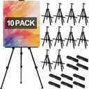 AROIC10 Pack Painting Display Easel Stand Portable Adjustable Metal Tripod Artist Canvases Height from20to66Inch Extra Sturdy forTable-Top/Floor Painting, Drawingand Displaying,Black with10StorageBag