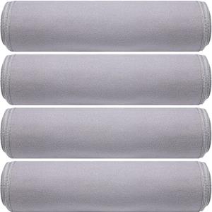 Breling 4 Pack 72" x 24" Hot Yoga Towel Non Slip Microfiber Mat Towel Sweat Absorbent Soft Pilates Mat Essentials for Hot Yoga Pilates Exercise(Light Grey)