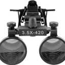 EustomA 2.5X/3.5X Binocular Loupes Glasses Magnifier Clip on Style DY-101 (3.5X)