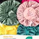 YANIBEST Adjustable Satin Bonnet for Sleeping Women Double Layer Hair Wrap Reduce Friction Prevent Frizz Natural Curly Hair