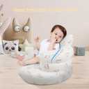 EKEPE Inflatable Baby Seat with Built in Pump for Babies 3 Months & Up, Baby Floor Seats for Sitting Up, Blow Up Baby Chair for Infants - Unicorn