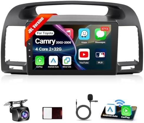 Leadfan Android Car Radio for Toyota Camry 2002 2003 2004 2005 2006 Stereo with Apple Carplay Android Auto, 9inch Touch Screen for Toyota Camry Car Stereo Bluetooth WiFi GPS, Fit J.B.L